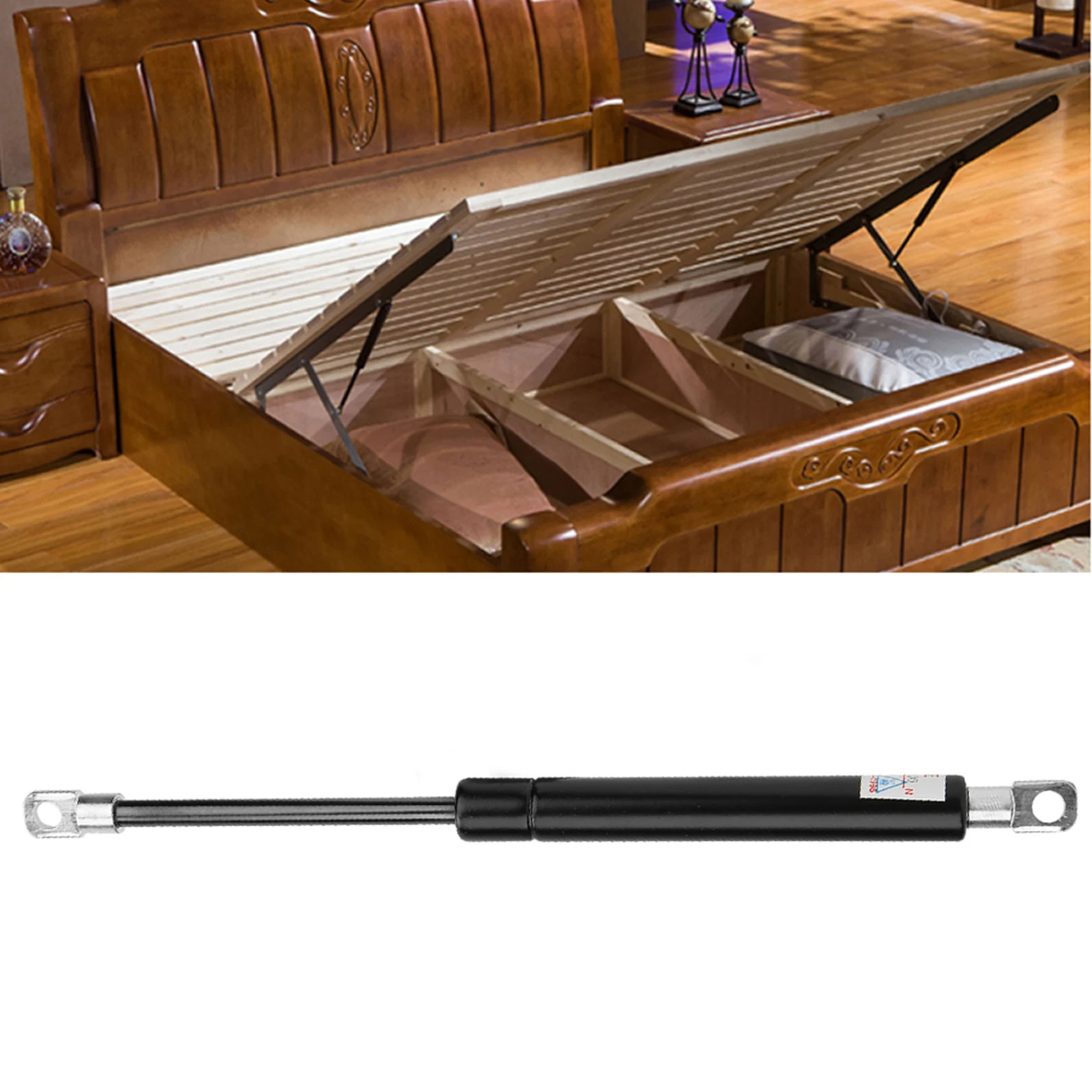 Flat Joint Gas Strut Heavy Duty Hydraulic Gas Spring Lift Strut Support 280mm Center Distance 100mm Stroke for Flip Door Hood