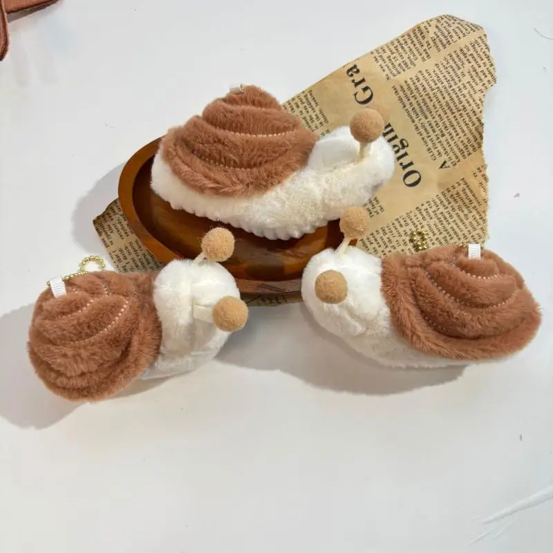 1pc lumache peluche portachiavi cartone animato animale morbido farcito bambola ciondolo portachiavi auto zaino borsa decorazione regalo per bambini