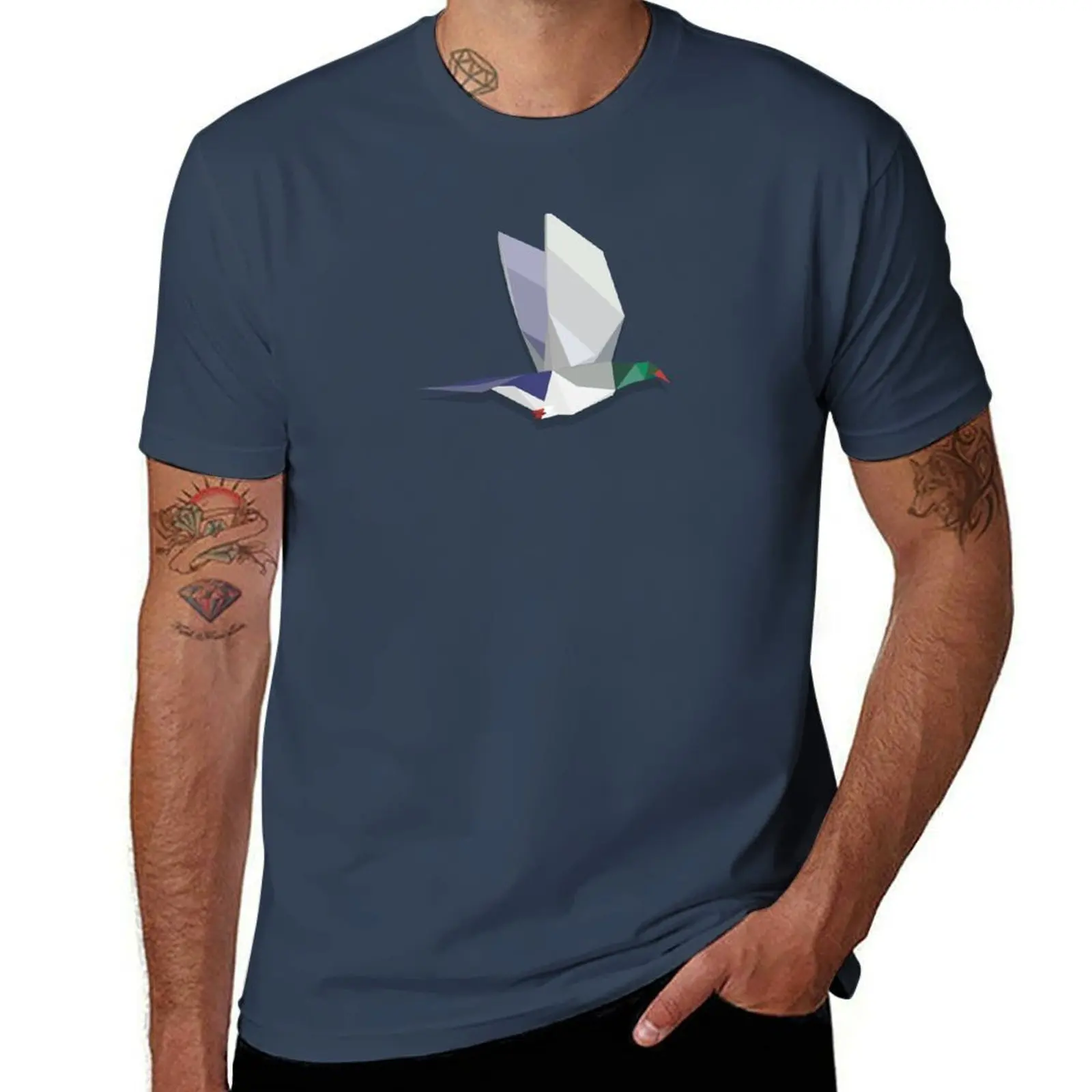Flying Kererū T-Shirt Urban Style Casual Short Sleeve Top