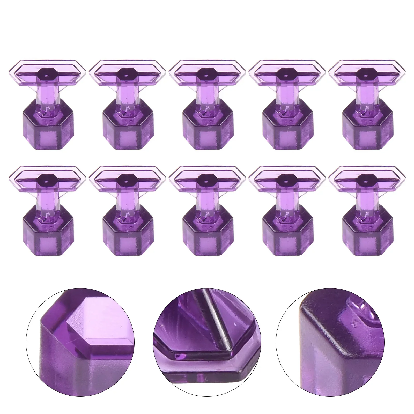 10Pcs Purple Puller Tabs Paintless Dent Repair Tabs Glue Pulling Tabs Kit Nylon Puller Tab For Auto Refrigerators Motorcycles