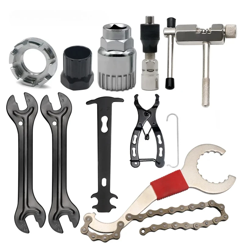 

Bicycle Repair Tool Sets Chain Breaker Crank Puller MTB Bike Chain Measuring Ruler Flywheel Removal Outdoor Cycling Repair Tools