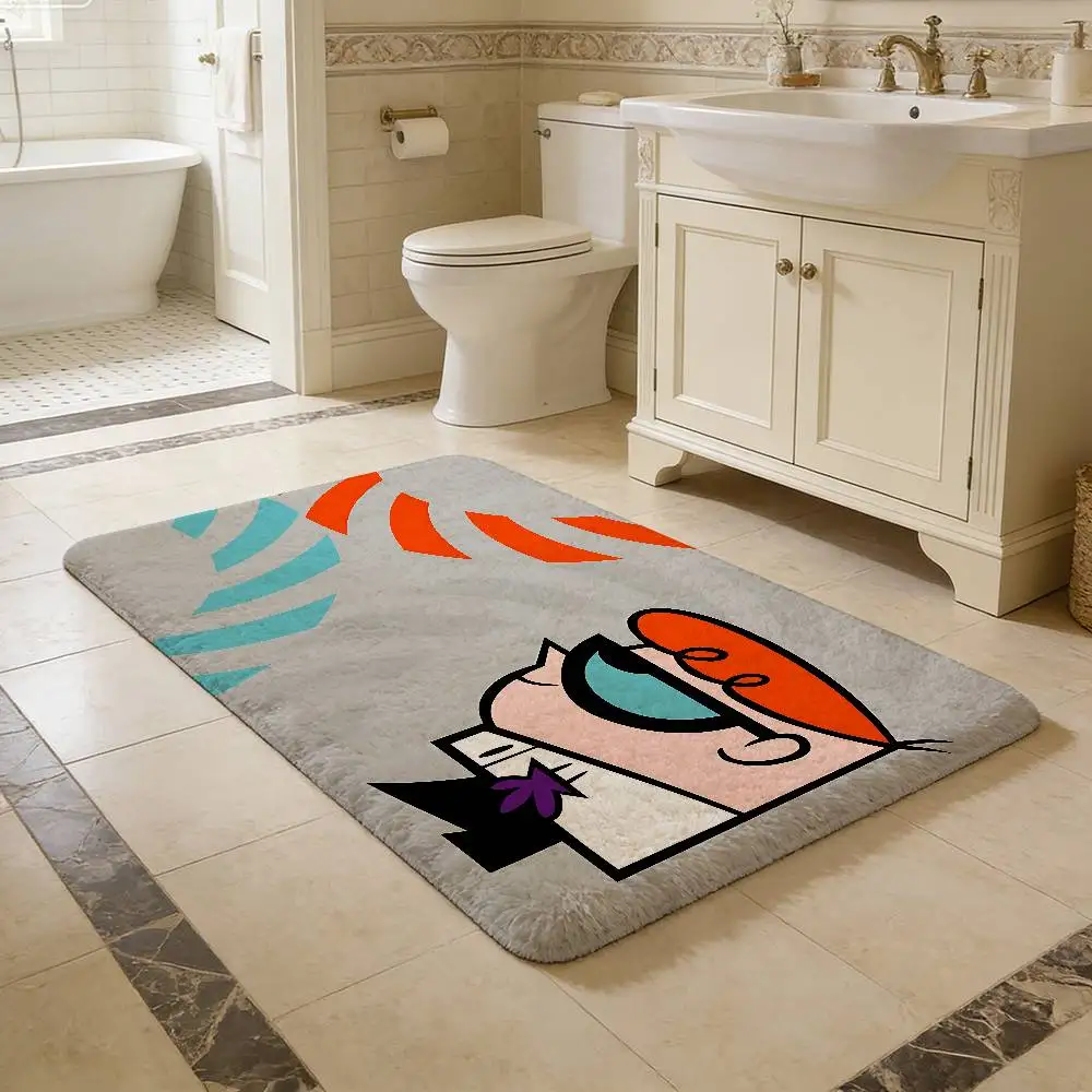 Cartoon Dexter's Laboratory Door Mat Nordic Style Bedroom Living Room Doormat Home Balcony Anti-Slip Alfombra