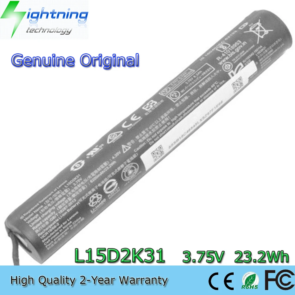 New Genuine Original L15D2K31 3.75V 23.2Wh 6200mAh Laptop Battery for Lenovo Yoga Tablet 3 YT3-850F Yt3-850L YT3-850M L15C2K31