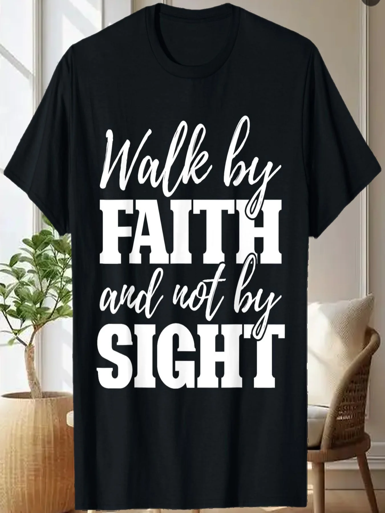 

Walk By Faith And Not By Sight Religion God Christian Gifts T-Shirt