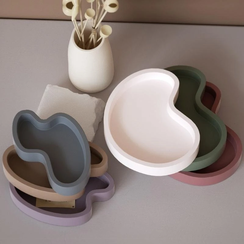  Irregular Tray Moulds Crafting Moulds Silicone Texture Suitable for Making Plate