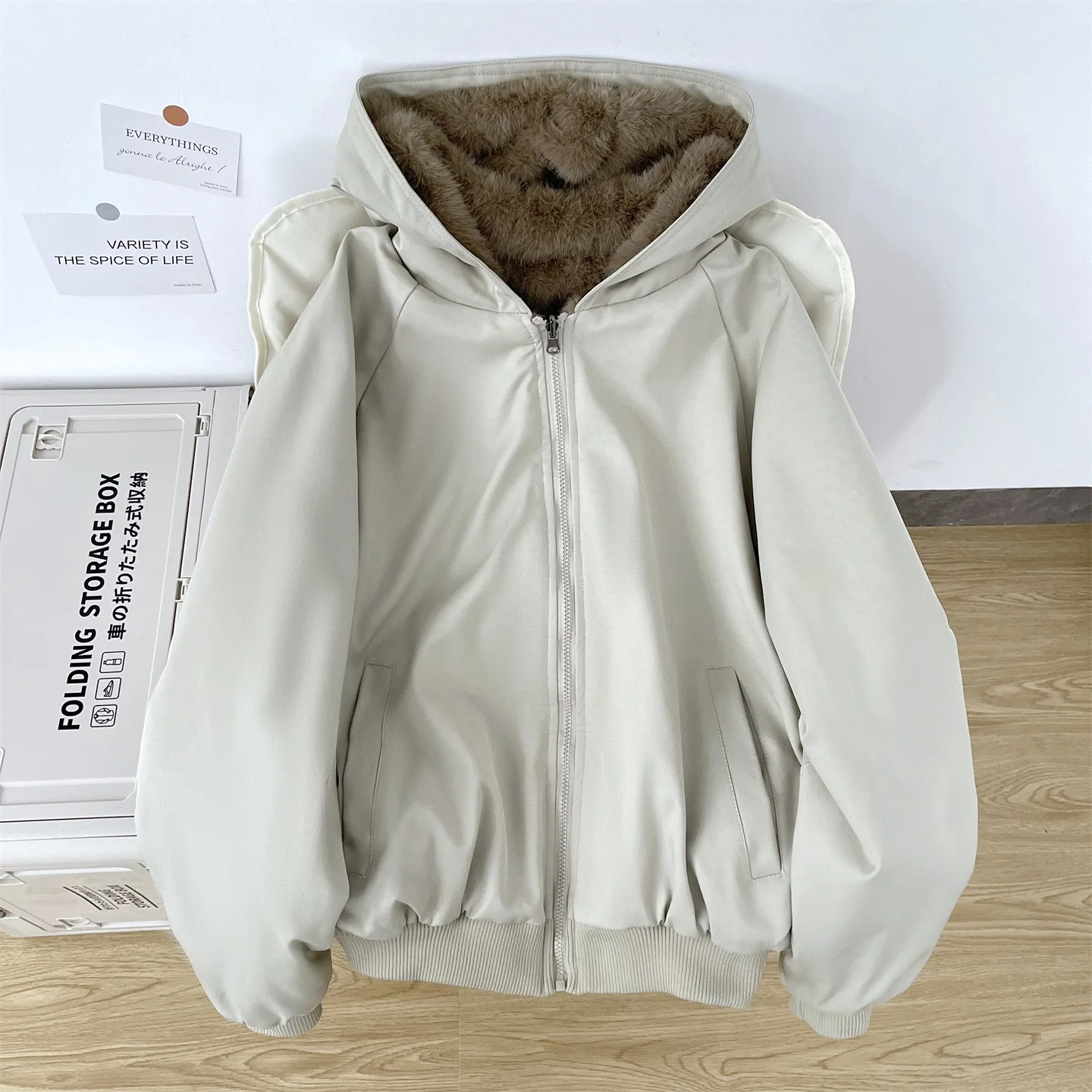 Double sided wearing 2025 winter clothing new cotton jacket for women with a lazy and thick feel