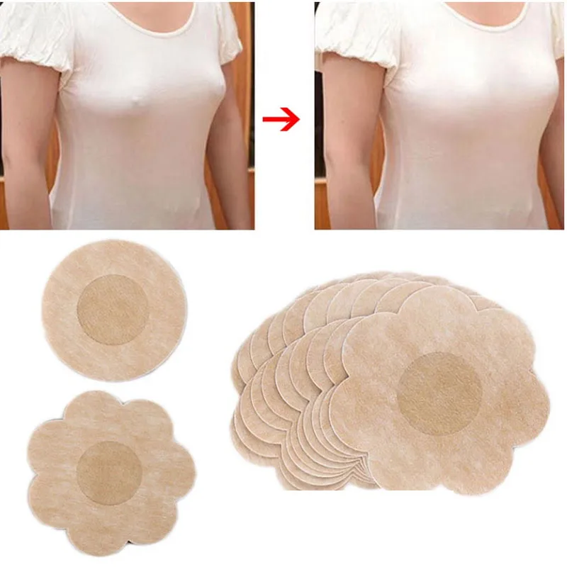 100Pcs Nipple Sticker Disposable Invisible Chest Sticker Non-woven Bra Breast Patch Bra-less Pasties Pad Nipple Cover Stickers