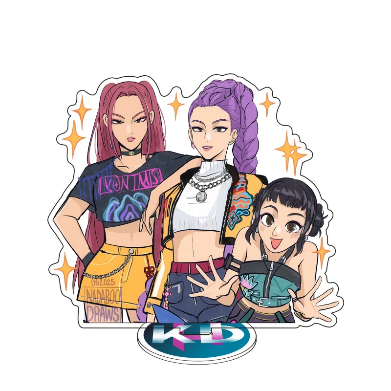 K-Pop Demon Hunters Acrylic Standing Sign Cartoon Anime Figure Peripherals Stand Model Desktop Decoration Collection Model Gifts