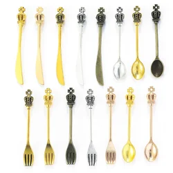 5pcs 5 Colors Alloy Spoon fork Dining knife Charms DIY Jewelry Findings Pendants For Necklace Jewelry Making 60*7mm J491