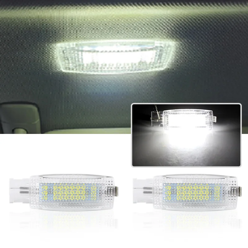 Car LED Canbus Sun visor Reading Lamps Makeup Light For PASSAT B7 CC GOLF 5 6 MK6 PLUS JETTA POLO 6R EOS TIGUAN TOURAN SCIROCCO