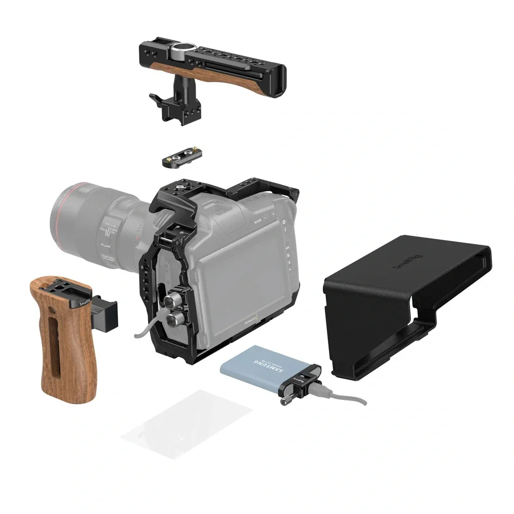 مجموعة قفص كاميرا كاملة من SmallRig لـ BMPCC 6K Pro / 6K G2 مجموعة ملحقات احترافية لوح أساسي
