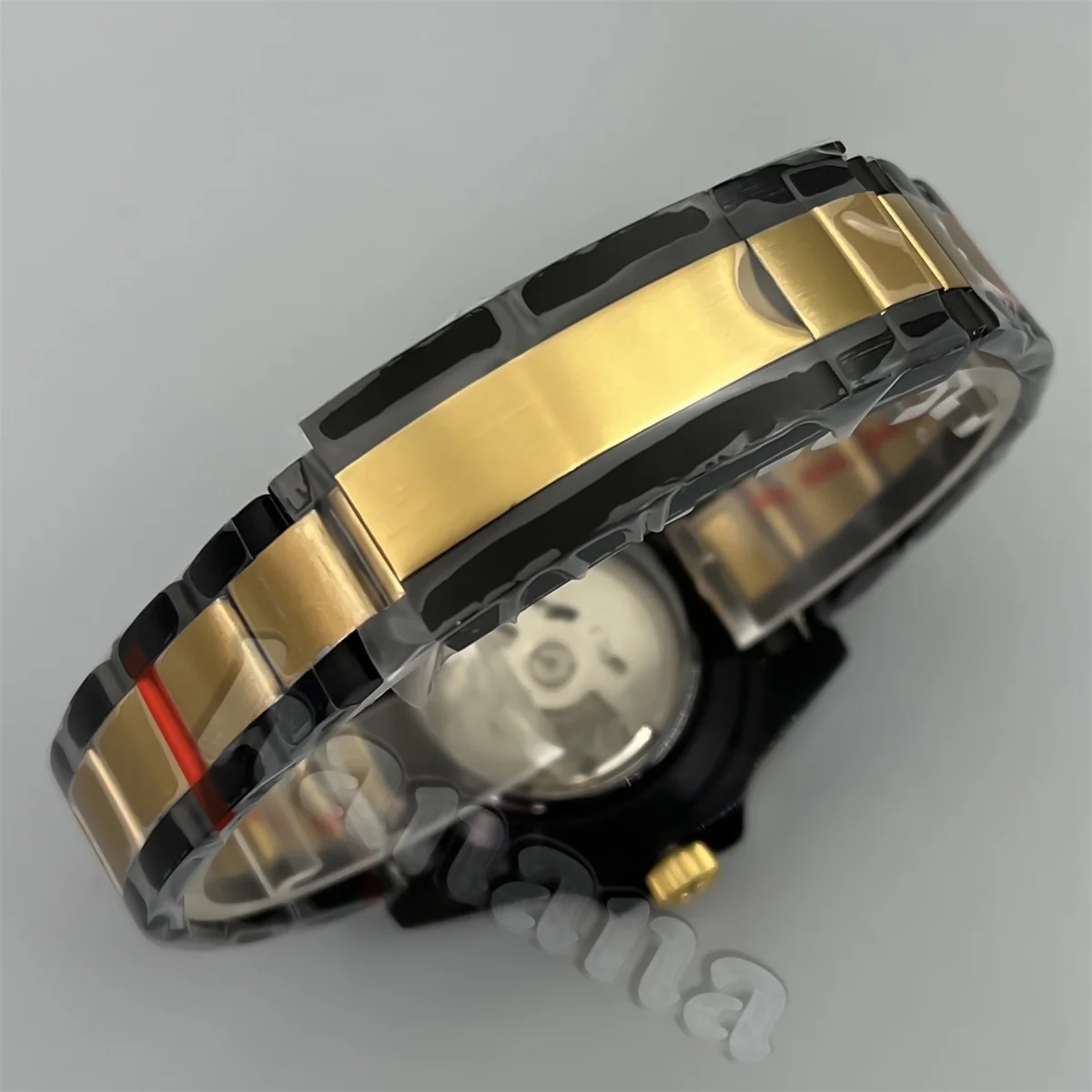 Мужские автоматические механические наручные часы Bliger Nh35A, 40 мм, роскошный золотой, черный корпус, браслет, керамический безель, сапфировое стекло