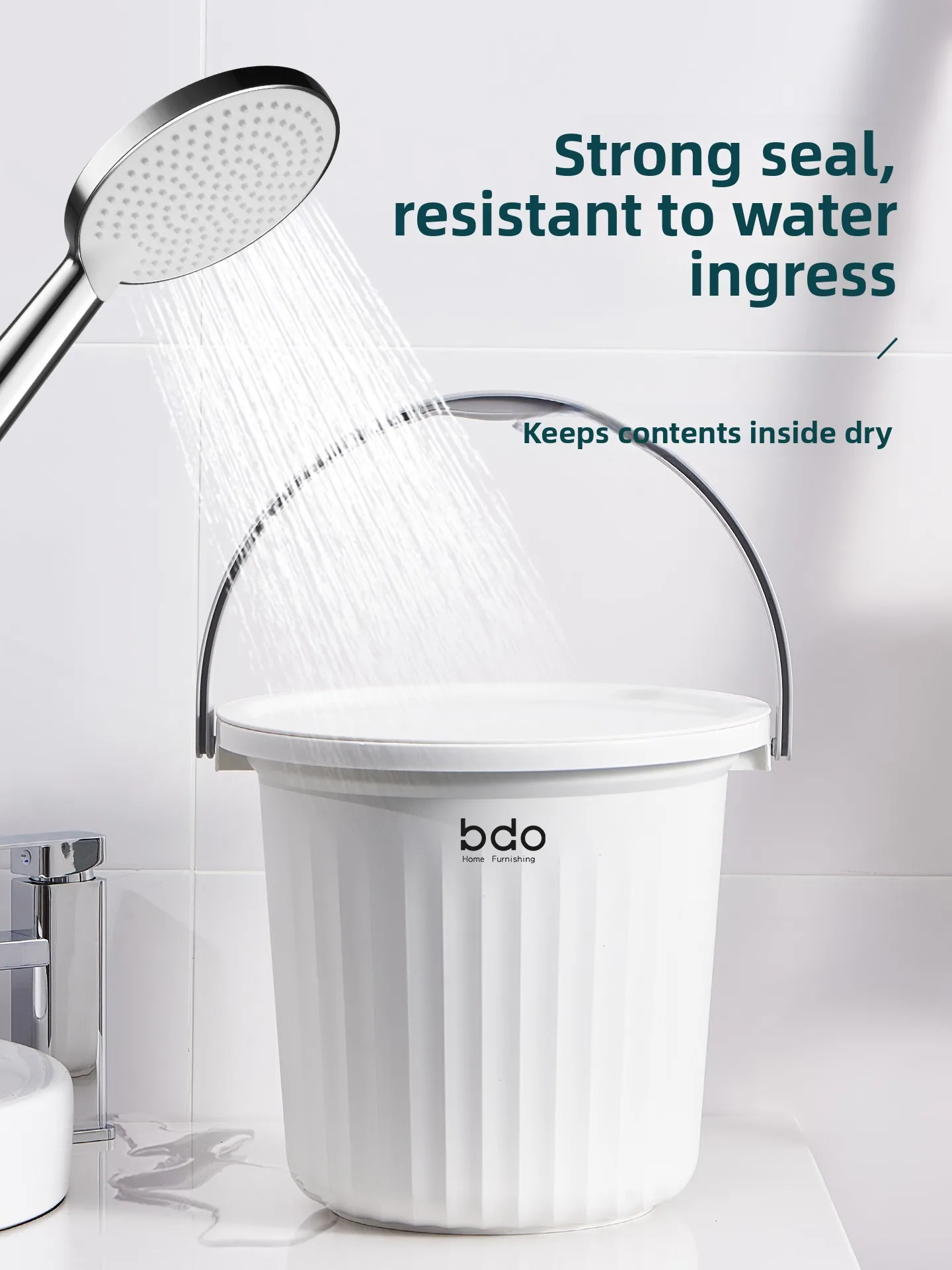 

Portable Plastic Buet with Lid for Bathing Fiing Car Wa Water Storage Home Student Dormi Use Buet Set