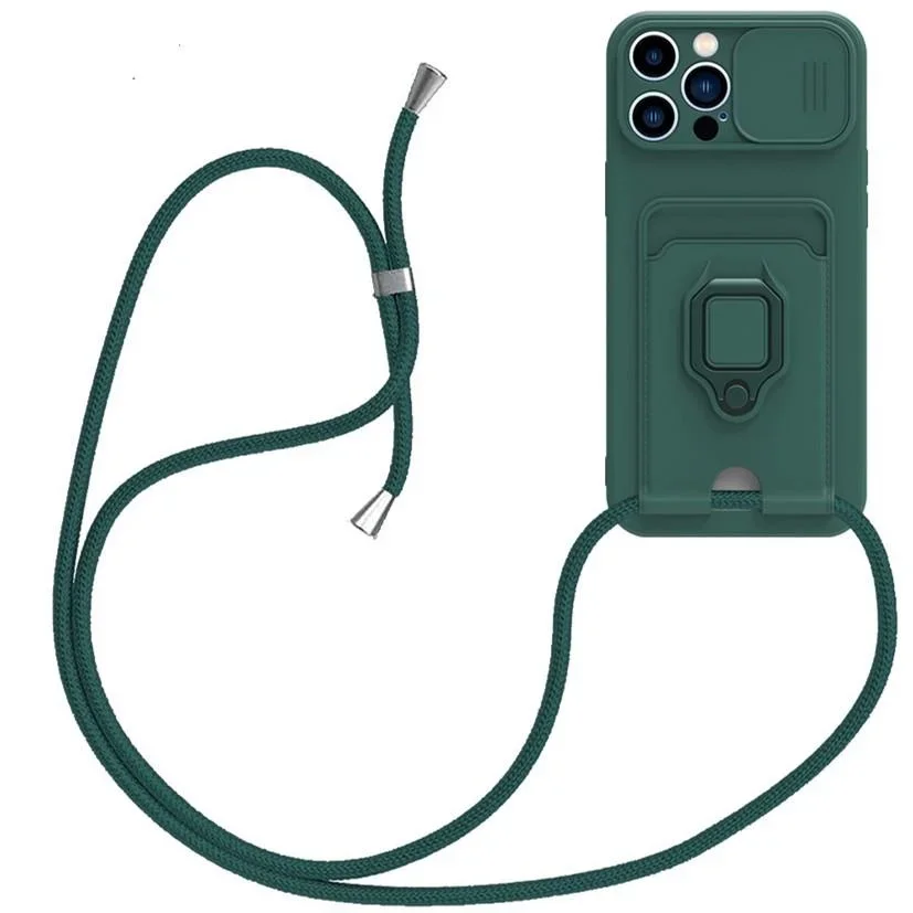 Crossbody الحبل الحبل حلقة حامل حزام الحال بالنسبة آيفون 16 15 14 13 11 12 برو ماكس الشريحة غطاء عدسة الكاميرا