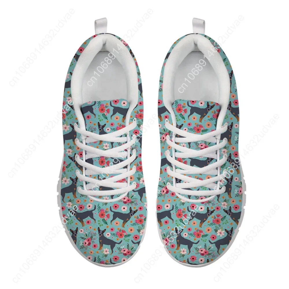 Airedale Terrier Flower 2021 Fashion Women's Flat Shoes Trends Sneakers Casual Ladies Vulcanize Zapatos Dropshipping