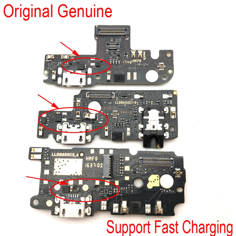 10Pcs/Lot, USB Power Charging Connector Plug Port Dock Flex Cable For Xiaomi Redmi Note 4 4X 5 5A 6 Pro Se 152mm Replacement