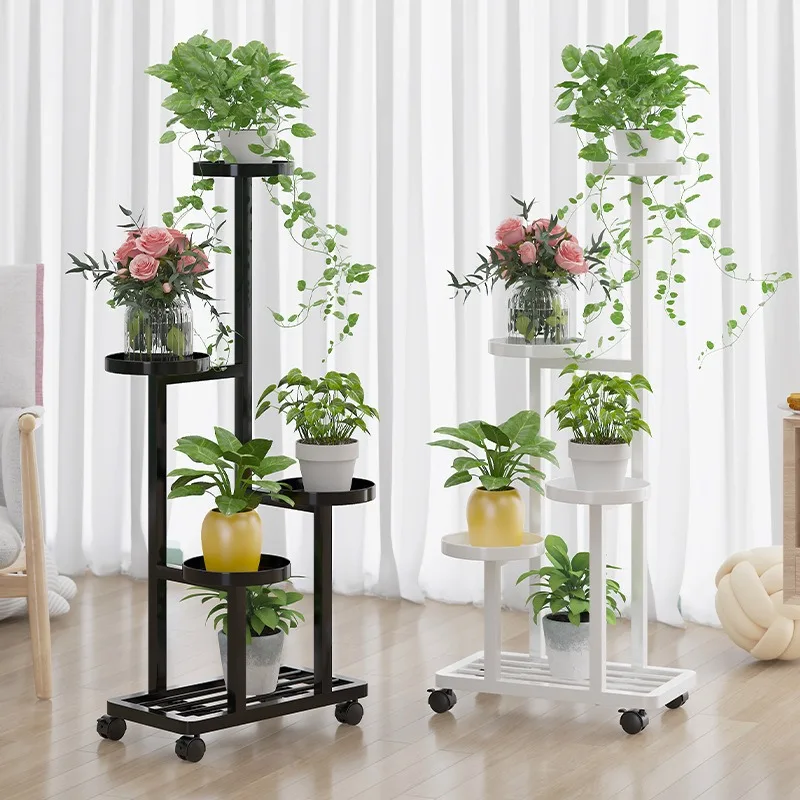 Iron flower rack, floor to ceiling, living room,balcony,flower storage rack,flower pot rack,multi-layer rack, indoor flower rack