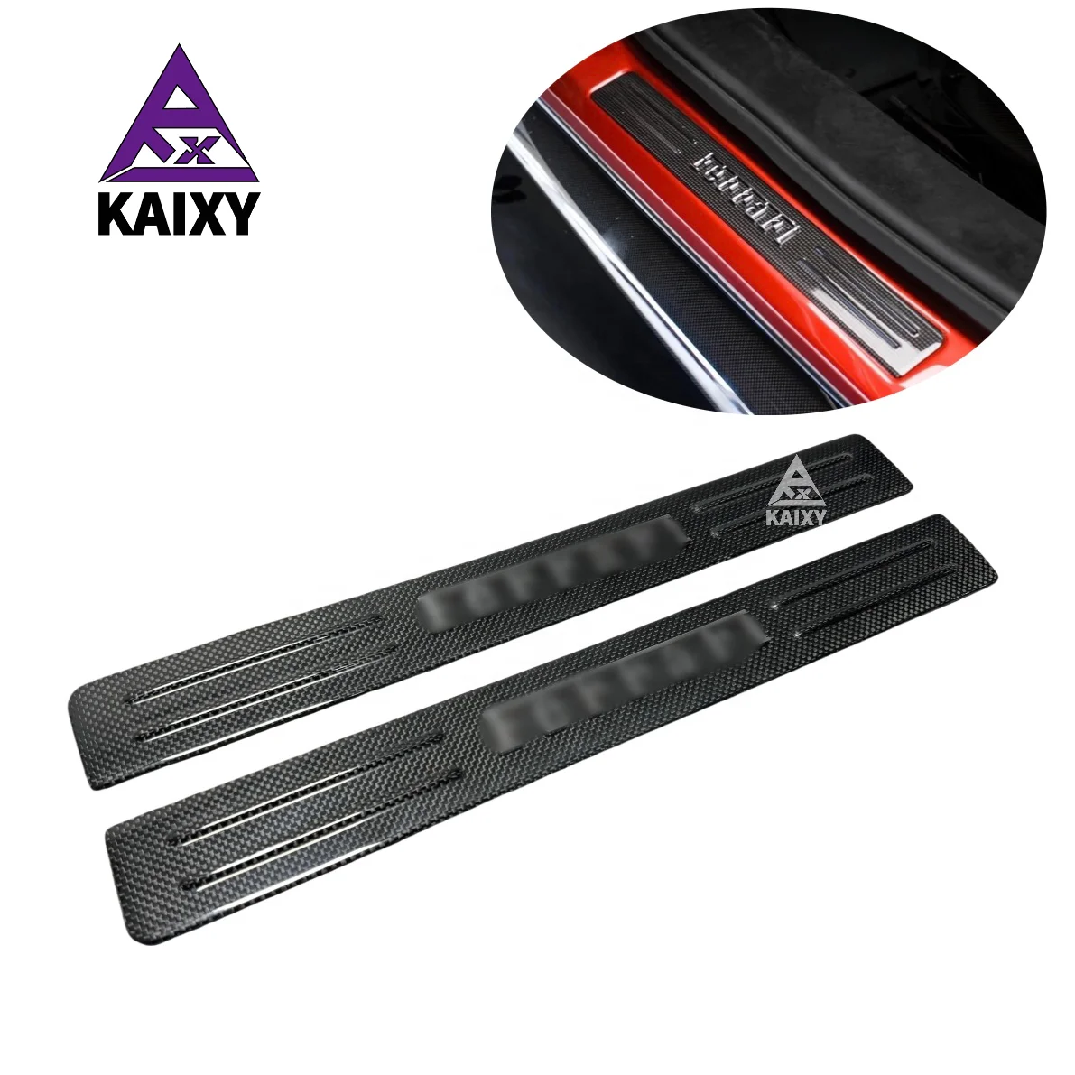 

Carbon Fiber Car Door Sills for Ferri 296 Dry Carbon Door Rail Trim Pedal Interior Kits Car Threshold Strip