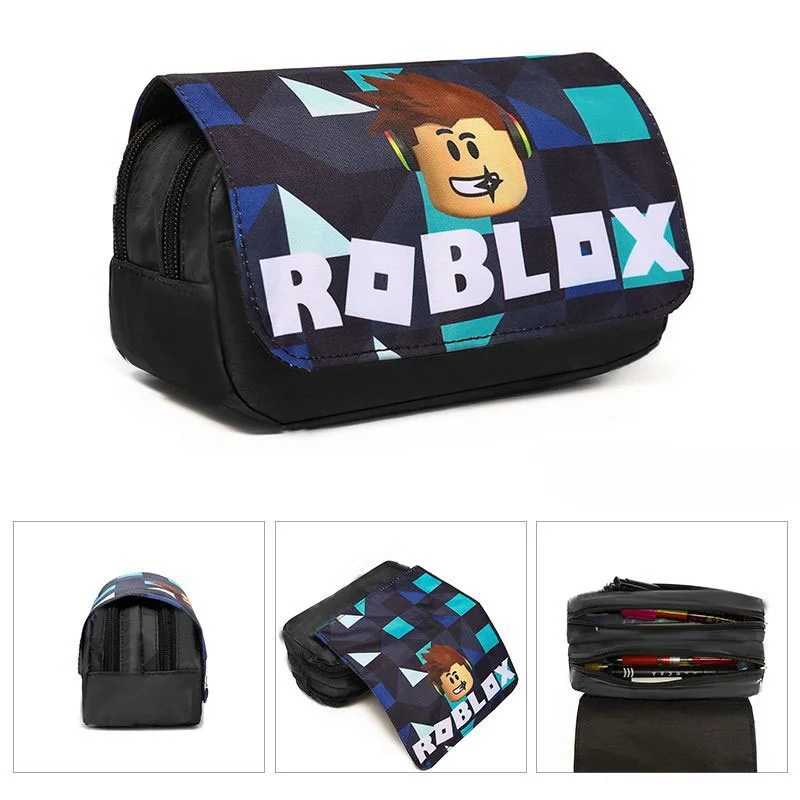 ROBLOX Pencil Case Stationery Box Game Peripheral Pencil Case Stationery Pen Storage Bag Pen Pencil Multi-layer Large Capacity