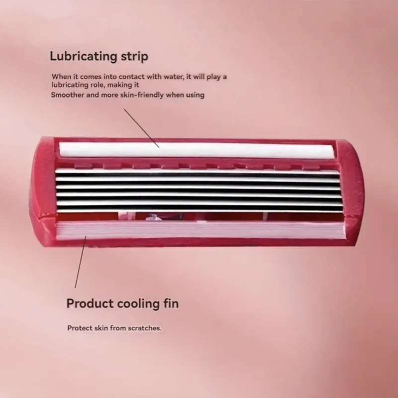"6-Layer Razor for Women: Superior Shaving Performance with Ergonomic Handle for Easy Grip"