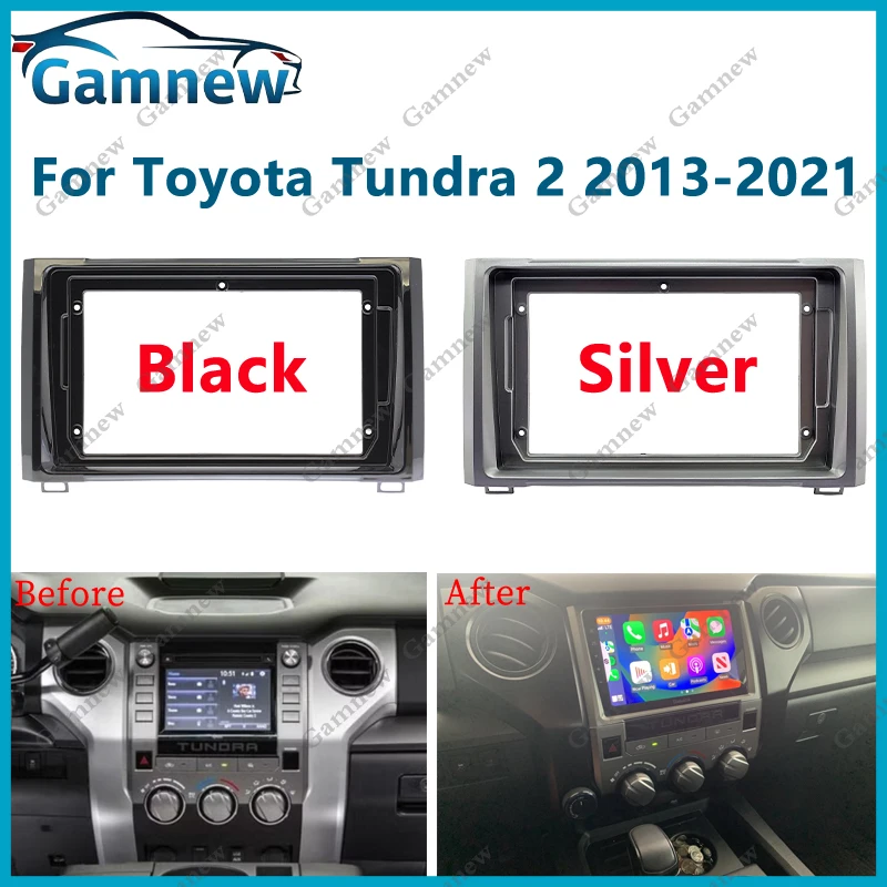 9 Inch Car Fascia Frame Canbus Box Adapter For Android Radio Dash Fitting Panel Kit Toyota Tundra 2014-2021