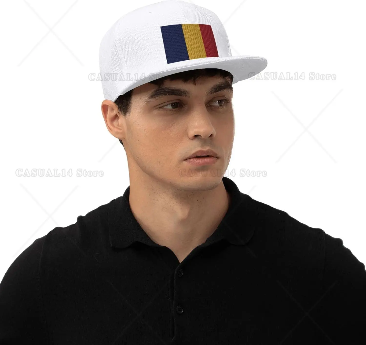 Flag of Chad Trucker Hat for Men Snapback Hats Baseball Cap Flat Brim Hats One Size Outdoor Hiphop Cap