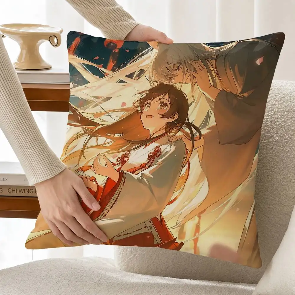 T-Tomoe N-Nanami Anime K-Kamisama Kiss Customizable Square Cushion Cover Double Sided Print Pillow Case