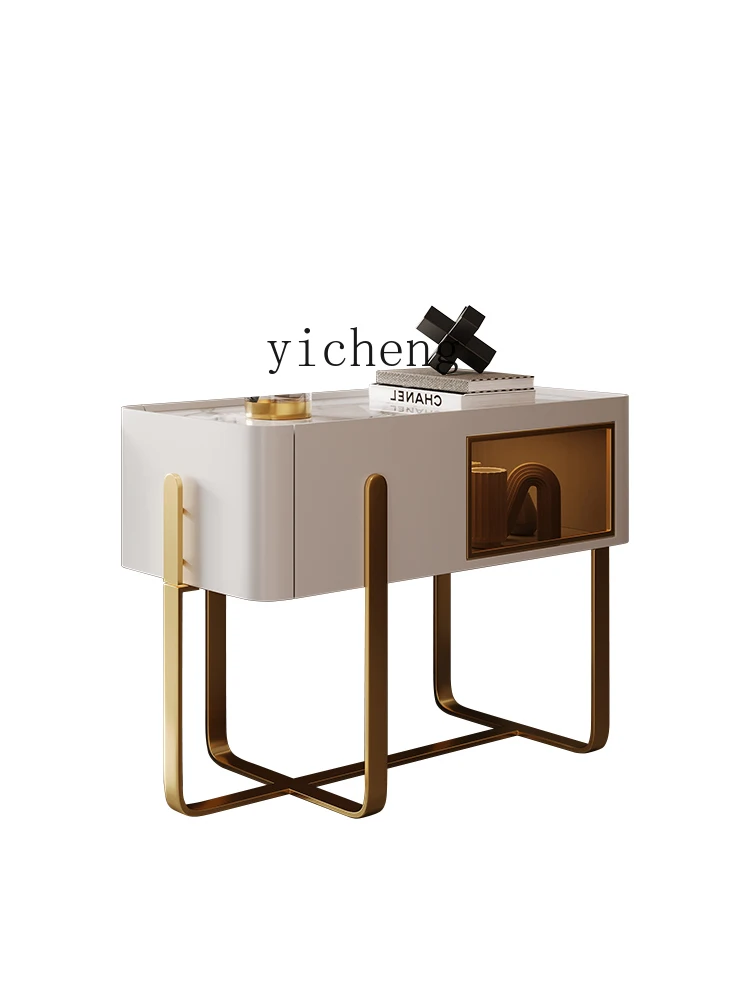 YXY Sofa-Beistelltisch, beweglicher Beistelltisch, Wohnzimmer, Rockboard, Aufbewahrungsschrank, Ecktisch