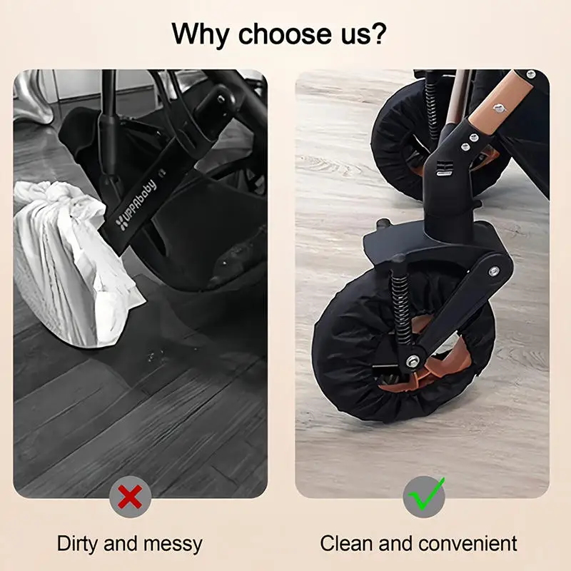 

4Pcs Baby Stroller Wheel Cover Dustproof Small Wheel Cover Set Durable Practical Easy To Disassemble Umbrella Wheel Covers