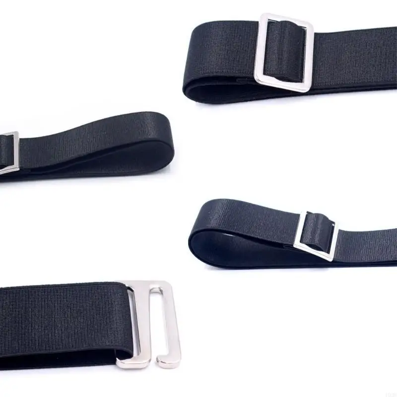 193eシャツのサティミリタリー調整可能弾性ストラップブラック最大ストレッチ150cm/58.5in