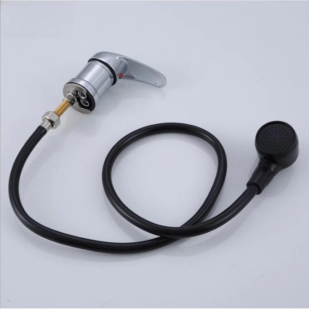 Pull Out Shampoo Faucet with Zinc Alloy Housing and Porcelain Chip Valve Core for Professional For Salon Hair Washing Beds