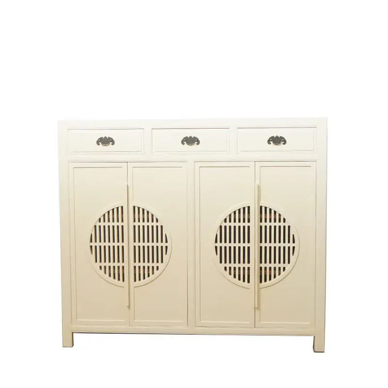 

beige tea cabinet, solid wood side cabinet, dining side cabinet, storage locker, living room, dining table