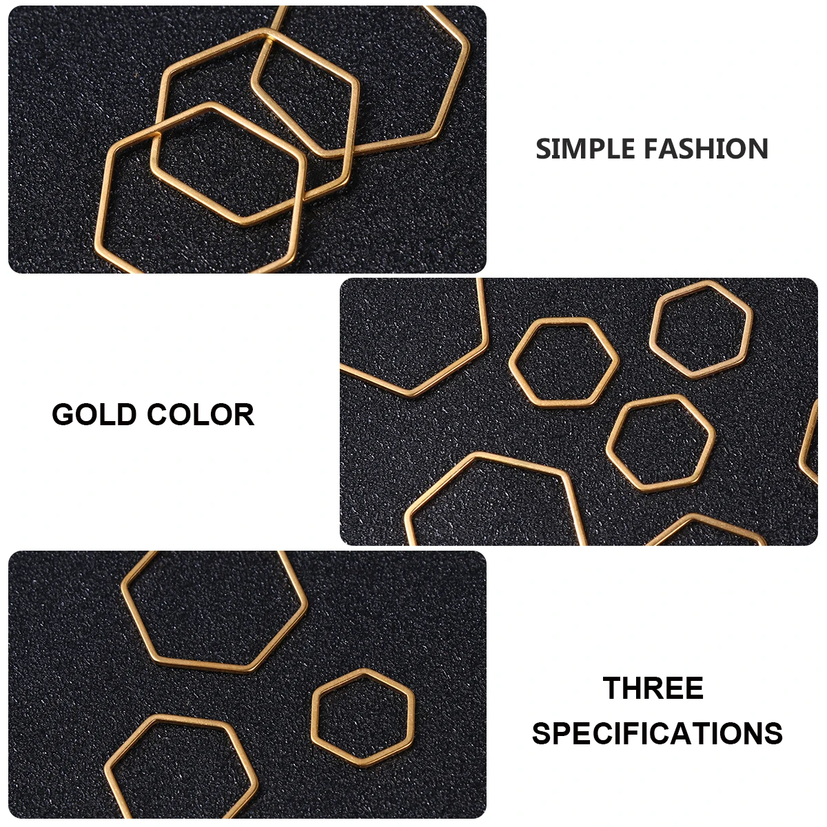 

30 Pcs Hexagon Pendant DIY Jewelry Making Accessory Jewelery Decoration Supplies Metal Charms Necklace