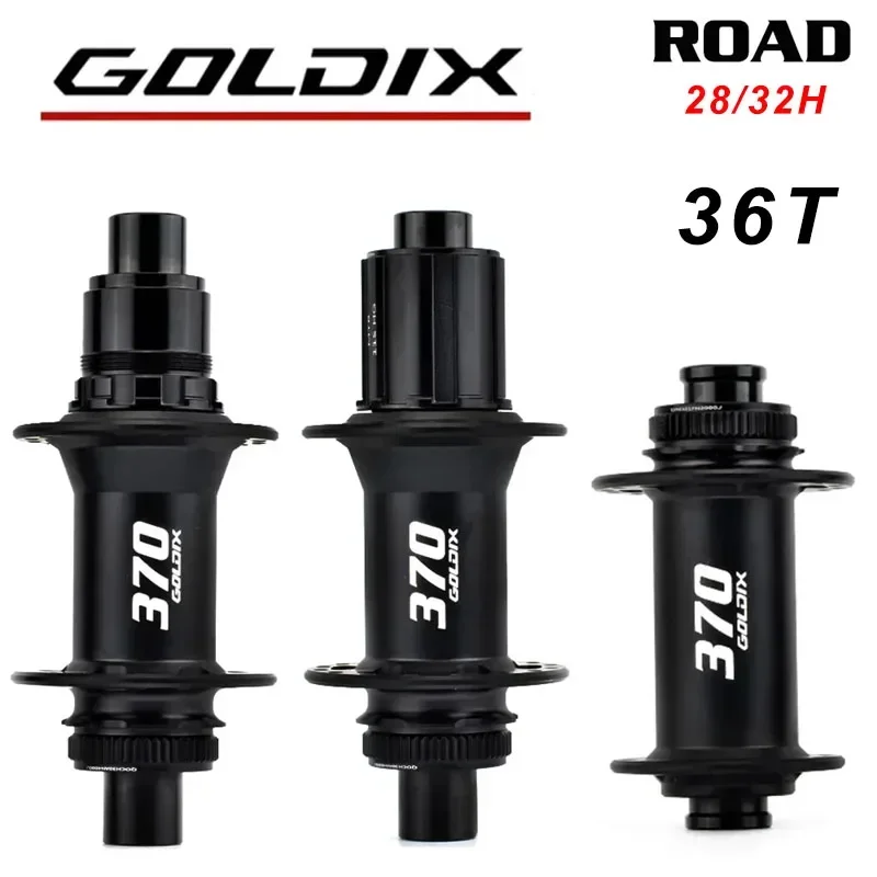 

GOLDIX GDR370 ROAD Bicycle Hub Sealed Bearing Central Lock Disc Brake J-Bend 28/32 Holes Ratchet 36T for Shimano HG 11S