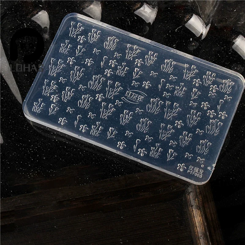 1 قطعة ثلاثية الأبعاد قالب من السيليكون زهرة القلب مسمار الفن زينة الأظافر DIY تصميم قالب الأظافر ختم لوحة قالب مانيكير