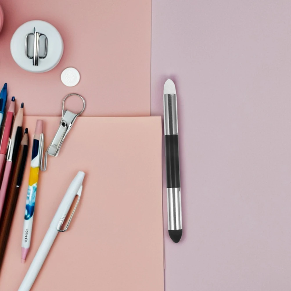 2 Pcs Pen Double Headed Sponge Brush Blending Correction Sketch Tool Drawing Washable Artist Supplies Eraser