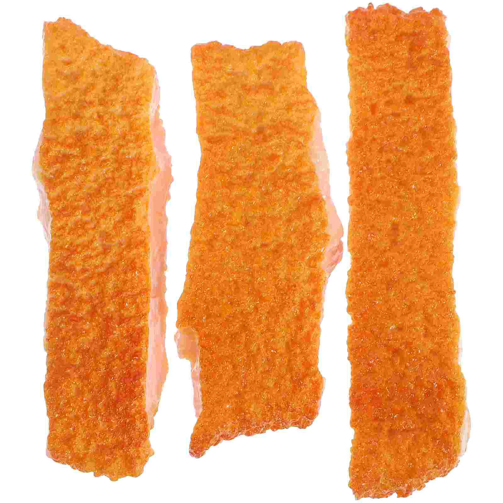 3 Pcs Simulated Fried Pork Chop Realistic Food Props Lifelike Cutlets Fake Kitchen Supplies Frying Model Models