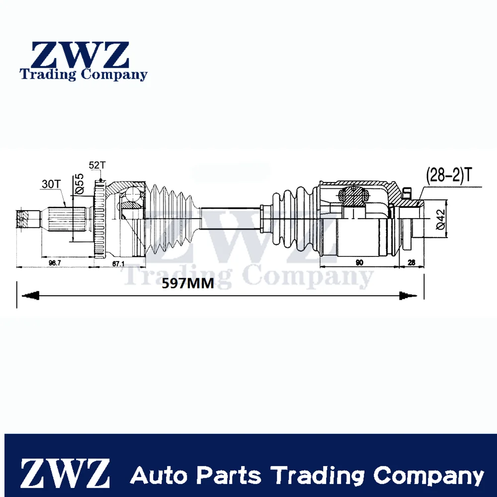 For Hyundai Santa Fe Sorento Front Right Drive Shaft 49501-2W050 495012W050 - Image 2