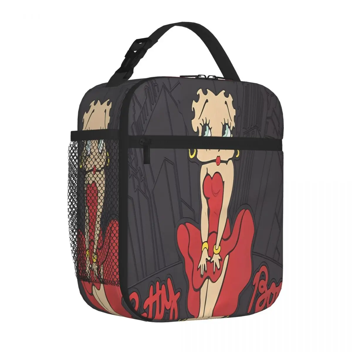 Bestselling 3D Print Boop Bettys Single Layer Insulated Lunch Bag Office Lunch Cooler Tote