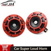 2 uds bocina Universal súper ruidosa para coche bocina eléctrica para motocicleta bocina de aire 12V 115DB altavoz bocina ruidosa roja/negra bocina Hella