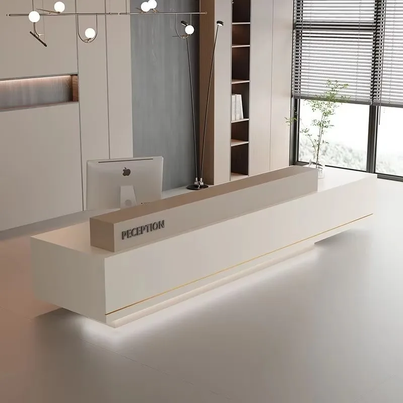 

Counter Beauty Reception Desks Drawers Aesthetics Luxury Hutch Reception Desks Commercial Indoor Mostrador Recepcion Furniture