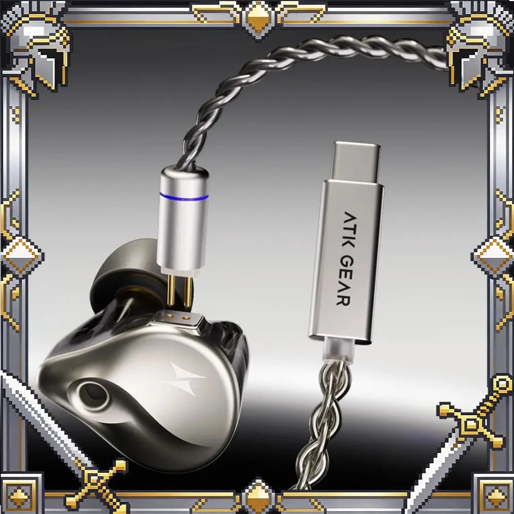 

ATK Horizon In Ear Hifi Earphones Wired Туpе-C 3.5mm E-sports Gaming Earphone CNC Noise Reduction Music Headphone Office PC Gift