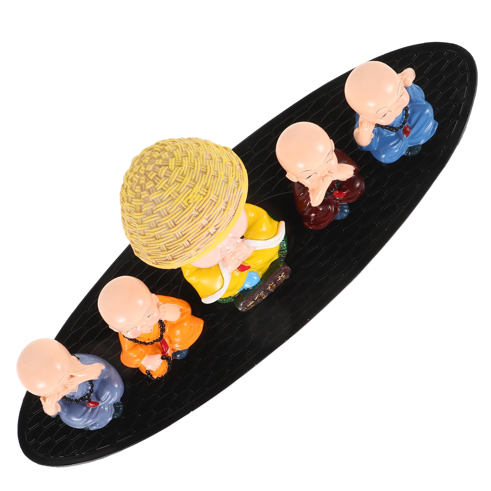 

5Pcs Bobble Head Creative Car Dashboard Ornament Shaking Head Buddha Statue Good Luck Feng Shui Decoration