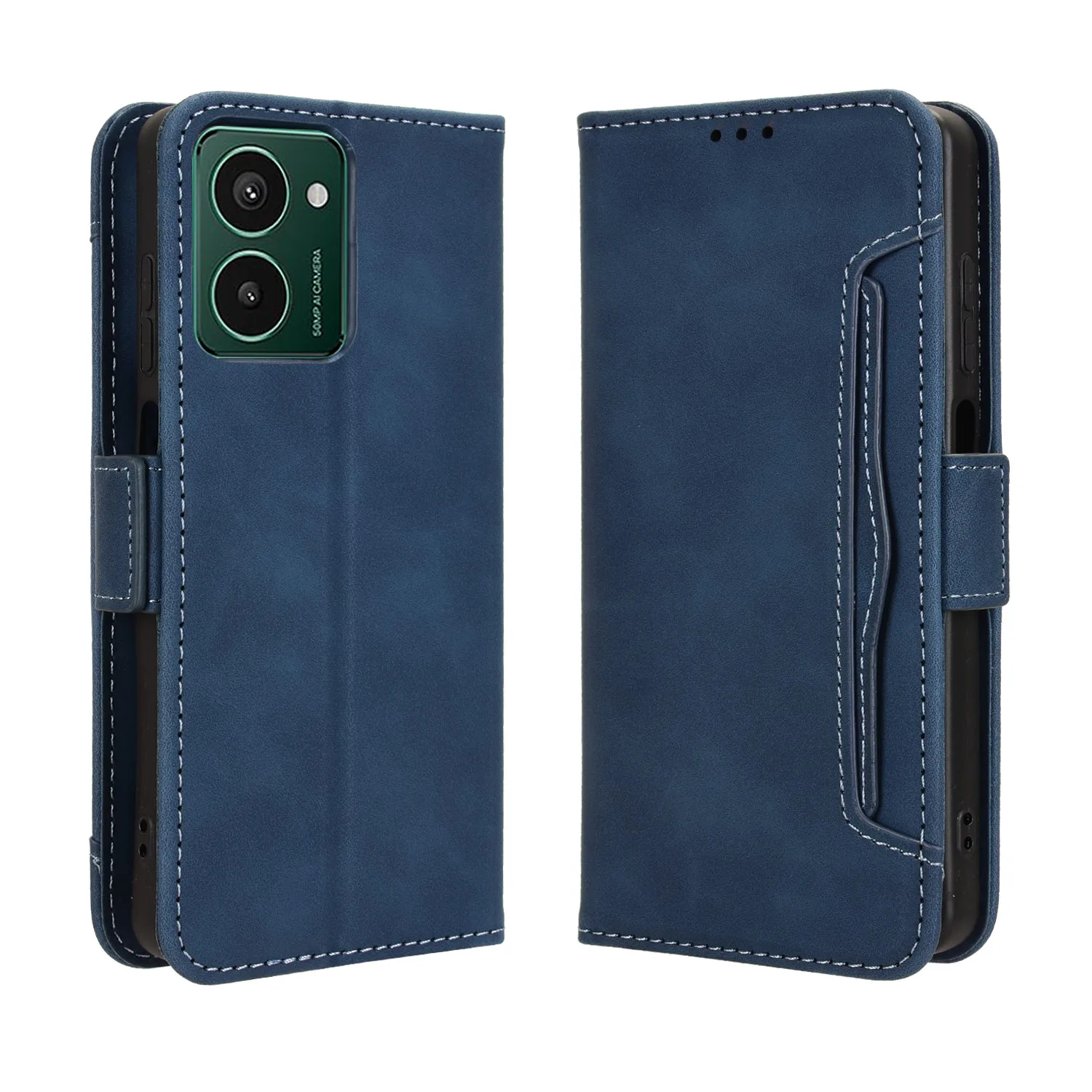 Flip PU Leather Cover For Nokia HMD Pulse+ Pro Plus Separate Type Magnet Button Many Card Slot Wallet Shockproof Phone Case