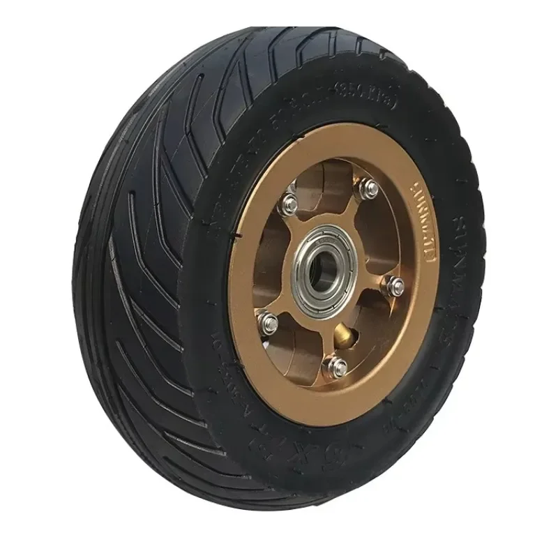 ZQ سكوتر كهربائي صامت مزدوج تحمل عربة سبائك الألومنيوم عجلة قابلة للنفخ بوصة 6 7 بوصة 8 محور عجلات الإطارات