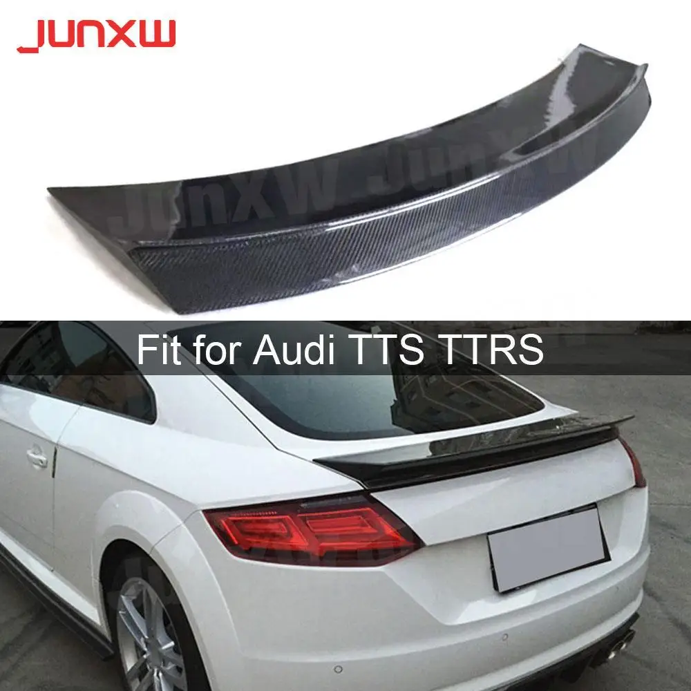 

For TT Carbon Fiber Rear Spoiler for Audi TTS TTRS 2014- 2017 BT Style Rear Trunk Lip Spoiler Wings FRP Car Accessories