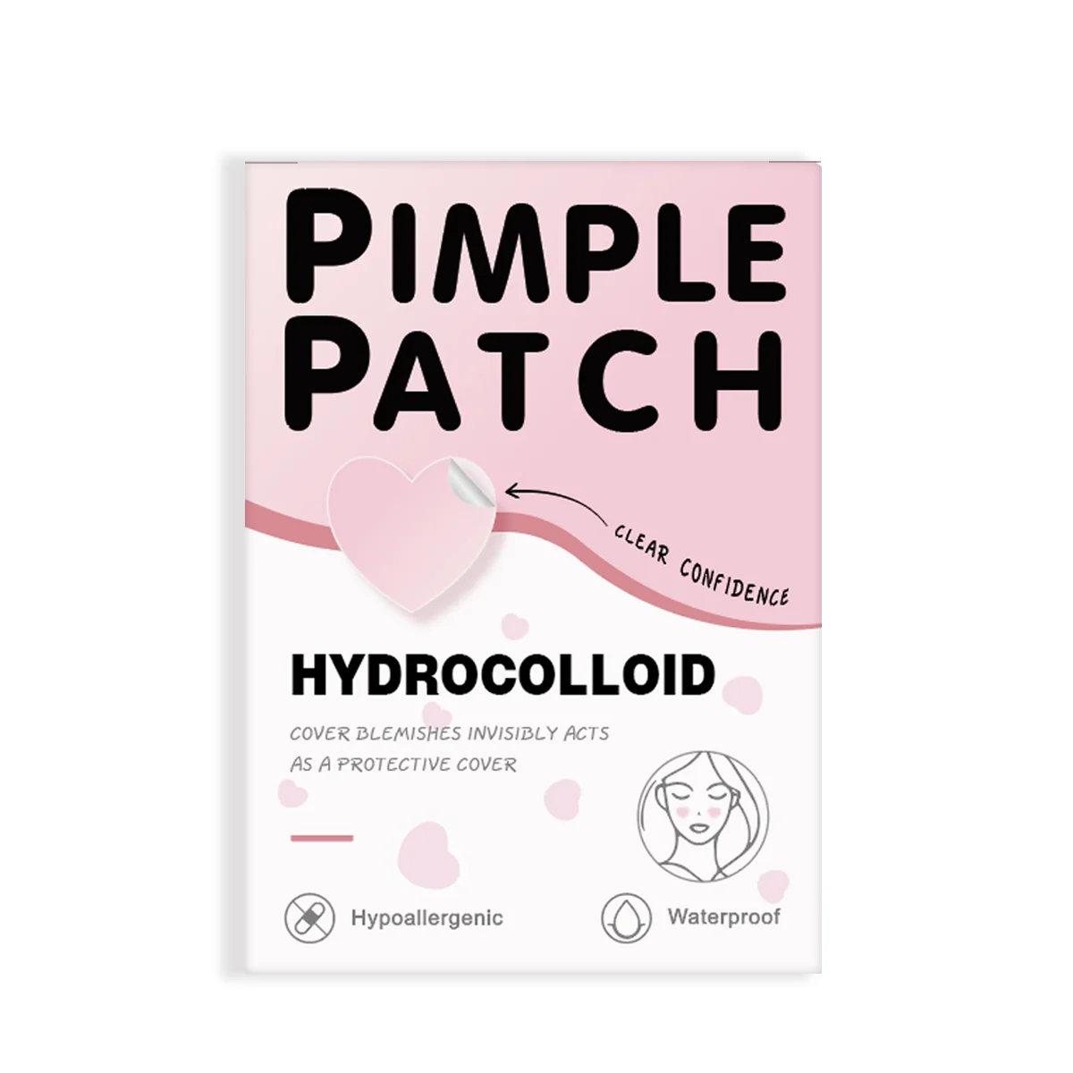 1080 قطعة من ملصق حب الشباب الوردي، رفيع للغاية ومقاوم للماء، ملصق حب الشباب خفيف وغير مزعج، يغطي عيوب حب الشباب