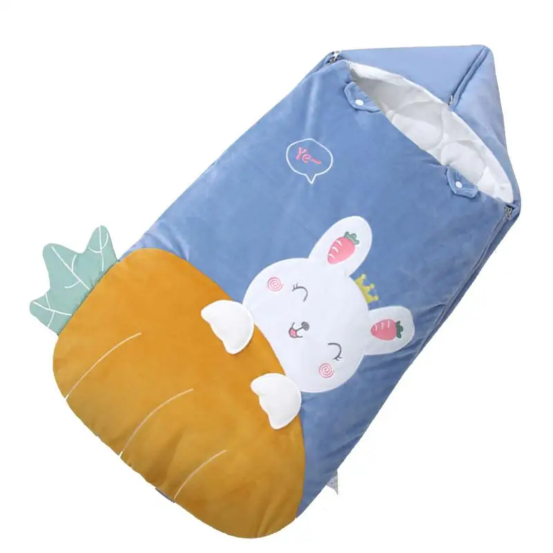 

Sleeping Bag for Toddler Cartoon Comfortable Bunting Bag Anti-kick Swaddle Blanket Winter Sleeping Bag for 0-18 Months Kids