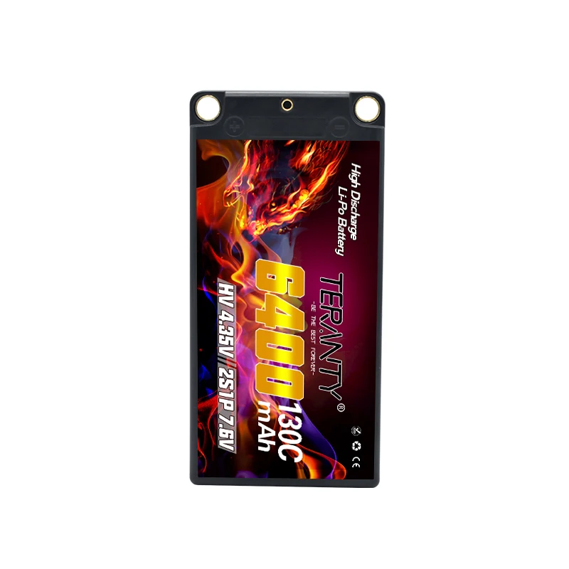 Original TERANTY MAX 260C 7.6V 6400mAh HV Shorty Lipo 2S Battery 130C with 5mm Bullet For 1/10 RC Car Race Boat Tank Parts