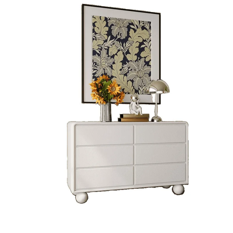 

Cream wind chest, living room, small apartment, bedroom, bedside cabinet, six chest of drawers, French chest of drawers